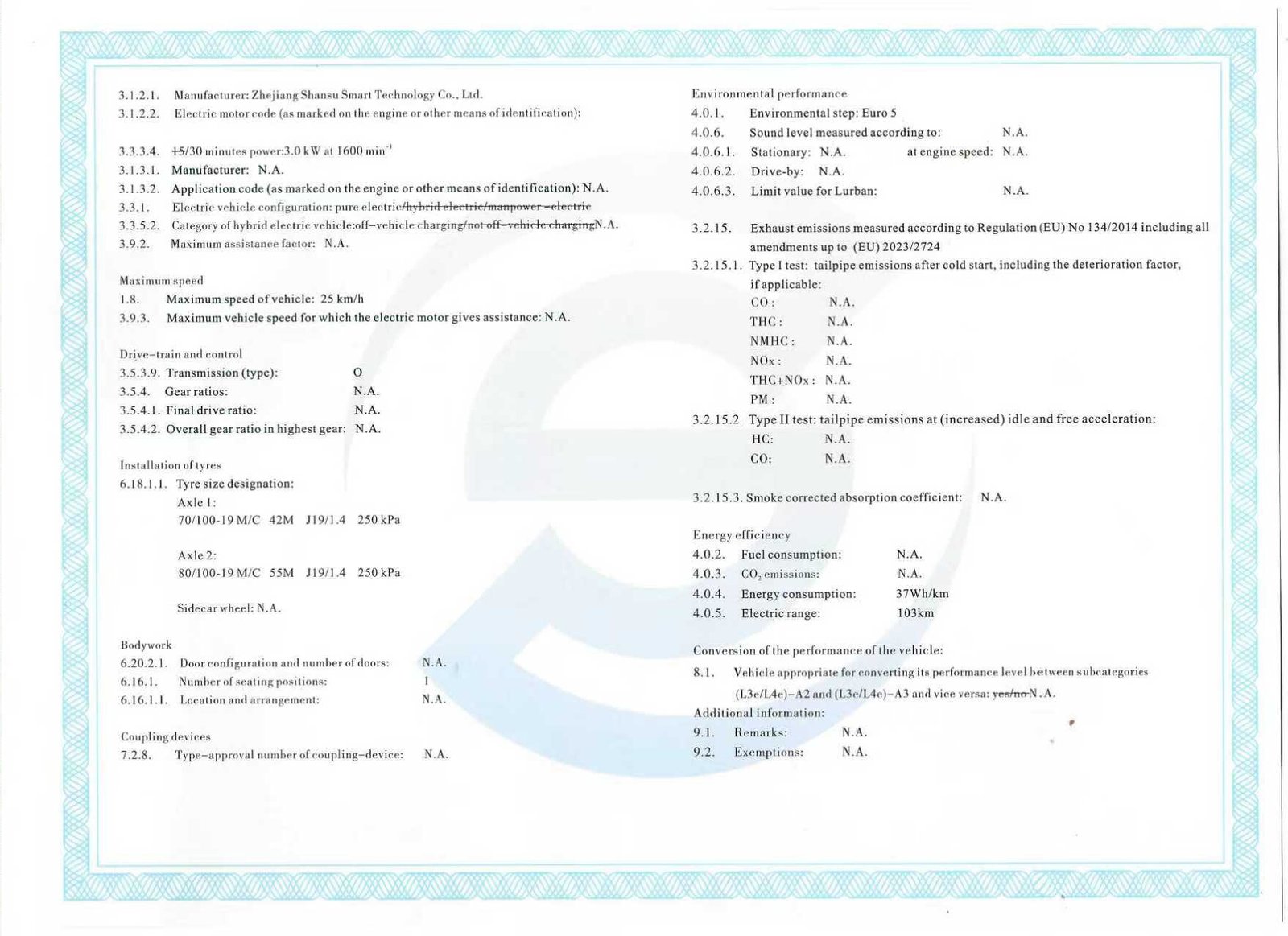SS-8 25km Speed COC Certificate 2